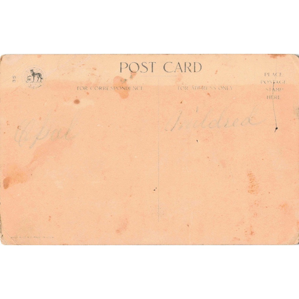 Antique Christmas Postcard Girl Dancing Holly Music Notes Divided Back - Picture 2 of 2
